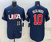 Men's USA Baseball #10 JT Realmuto Number 2023 Navy World Baseball Classic Stitched Jerseys,baseball caps,new era cap wholesale,wholesale hats